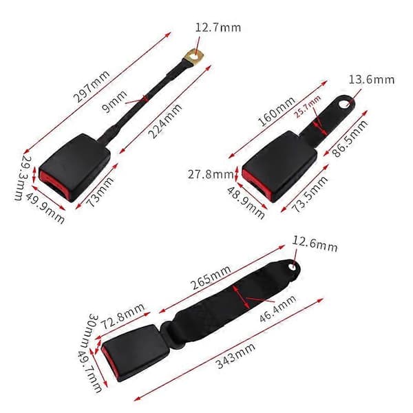Universal 3-point seat belt with emergency locking -FA- Iron Bar Latch