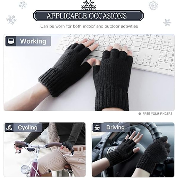 KCVV Handsker - Vinterhandsker - Touchscreen Handsker - Fem-fingers Handsker - Varme - 16 cm - Unisex Handsker - Bløde mod huden - Sorte