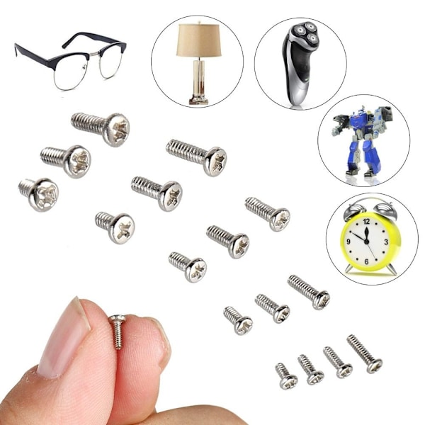800st Små skruvar Sortiment Kit Små skruvar Micro Screws Set