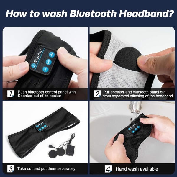 Sömnhörlurar Bluetooth Sömnhörlurar Huvudband Sleepphones