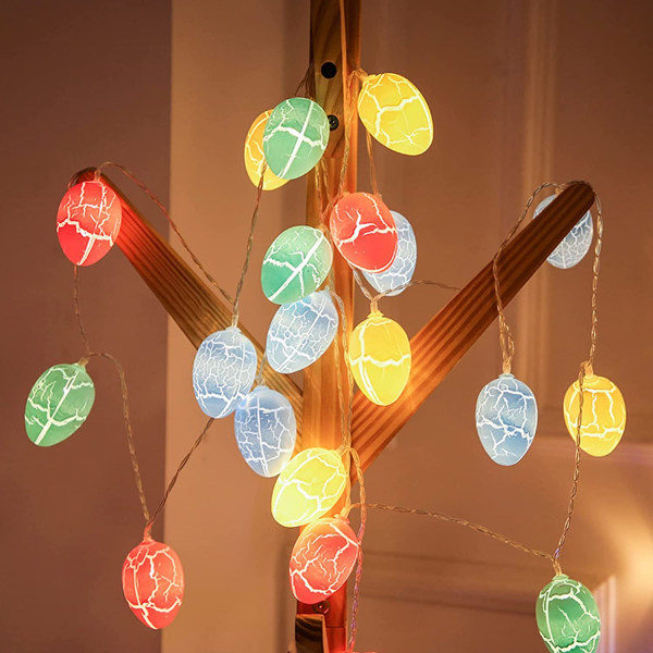 Påskeæg lyskæde, 3m 20 LED påskeæg lyskæde