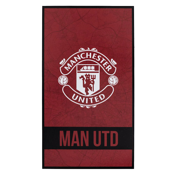 Manchester United FC Identiteetti Crest Rantapyyhe Yksi Koko Punainen/Valkoinen Red/White/Black Red/White/Black One Size