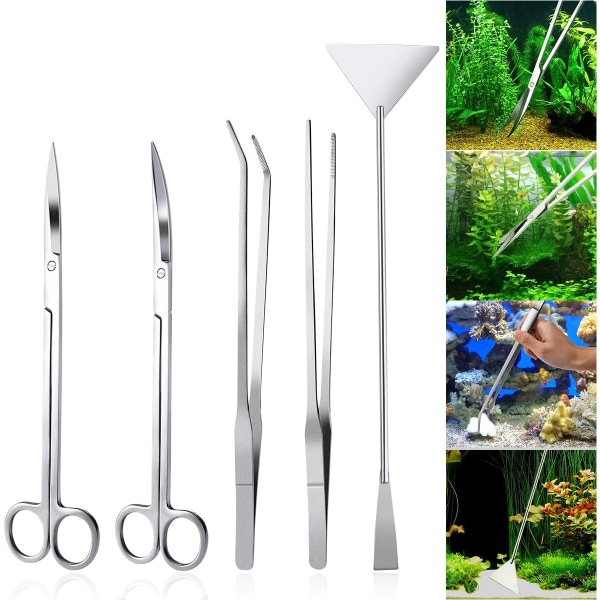 5 in 1 Stainless Steel Aquarium Aquascaping Kit Aquarium Tank