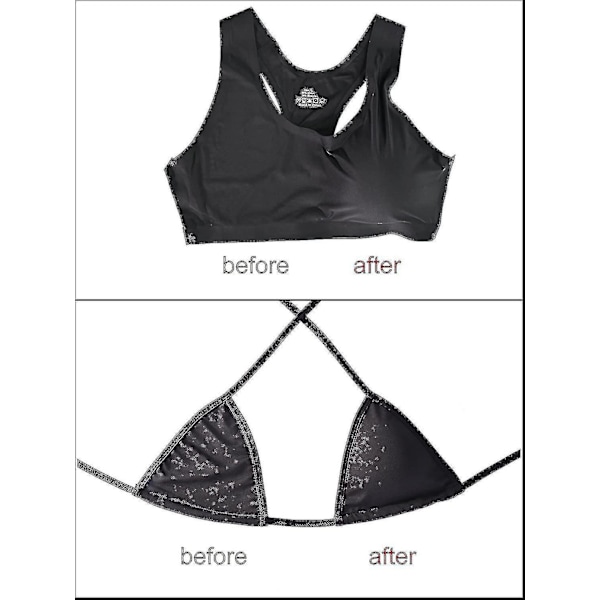 3 par BH-puter Bikinituter BH-innlegg Push-up Pad, trekantform