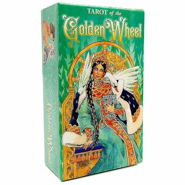 Golden Wheel Cards Deck Engelsk Tarot Deck Kort til sjove familiesemesterfester