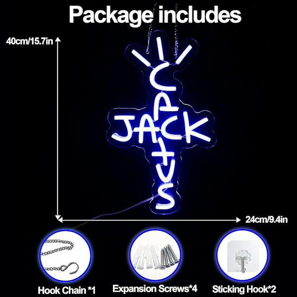 Kaktus Jack Neon Skilt Grønne Ord Neon Lys Skilt Vægkunst Neon Lys Til Rap Snakker Vestkysten Light Up Hængende Skilt Til Soveværelse Hjem Bar Pub Fest