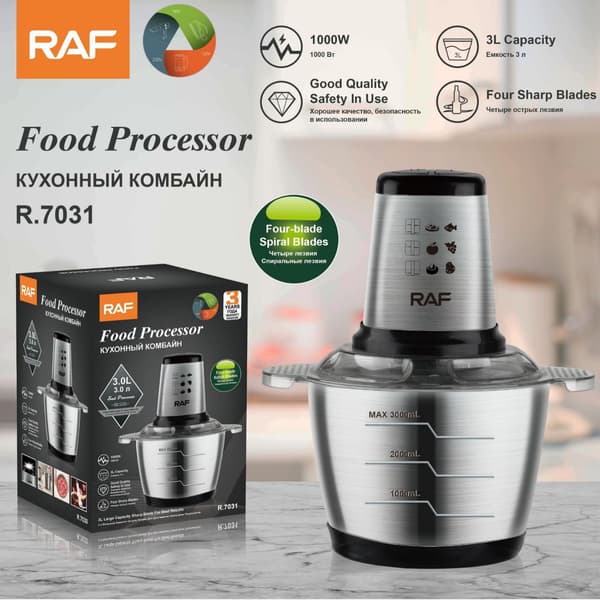 Cheffinger CF-FP1000I: 3L 1000W Foodprosessor-FA-
