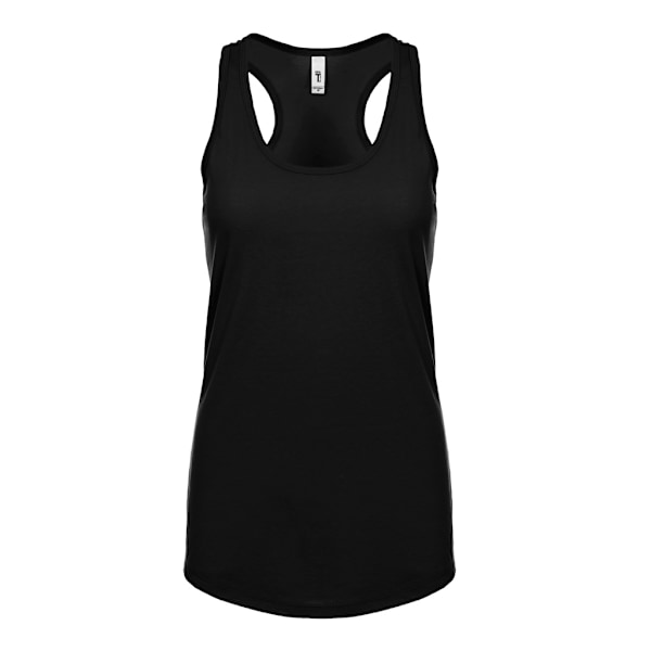 Skinni Fit Essential Lang Ribbet Strikket Vest i Sort, Størrelse L Sort L Black
