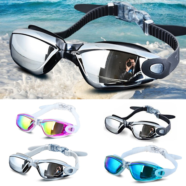Simglasögon Dykglasögon Vattentät Anti-UV Anti-fog grå gray