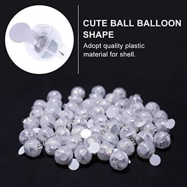 100 stk./parti LED runde ballonlamper Flash kuglelampe til jul