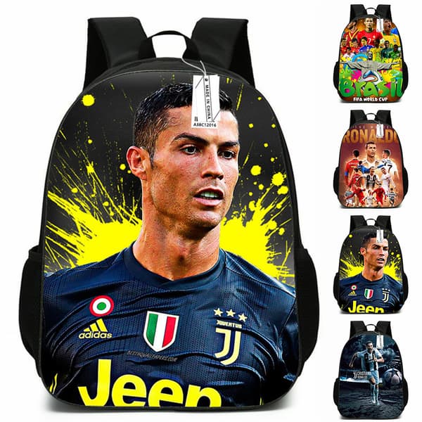 Barnas VM CR7 Ronaldo Ryggsekk Gutter Jenter Reiseveske Studenter Skoleveske AA-FA-