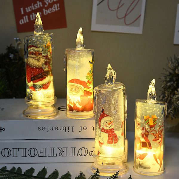 Söta jultema LED-ljusdekorationer Personlig julfestdekor för jul Large Size 7