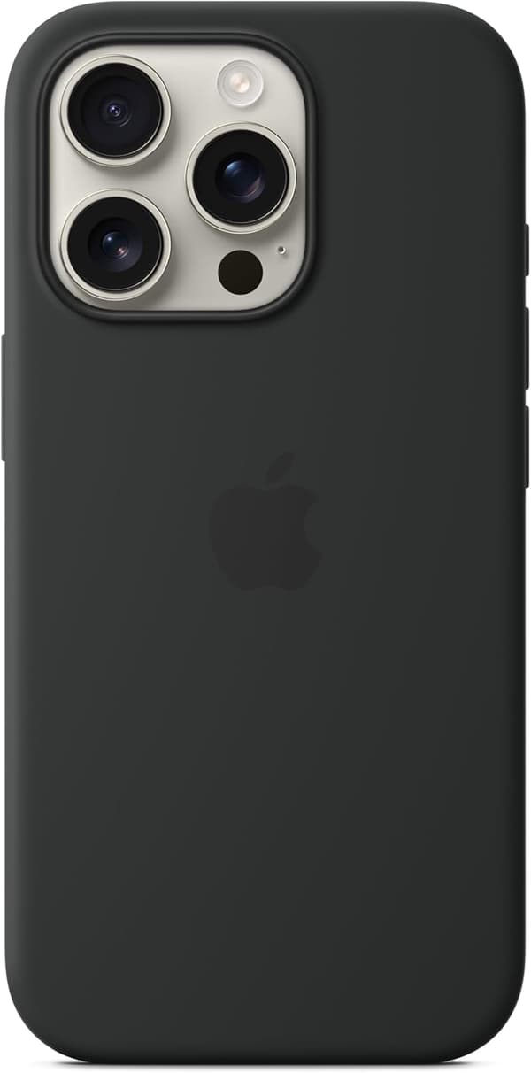 Apple silikonecover med MagSafe til iPhone 16 Pro - Sort-FA-