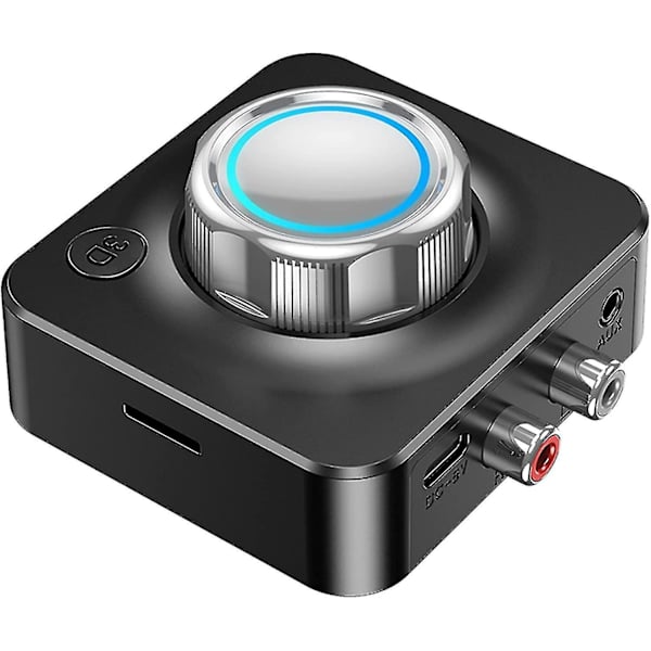 Bluetooth 5.0-modtager, trådløs billadapter til lyd med Aptx-ll lav latens 3d-surround, 3,5 mm og Rca