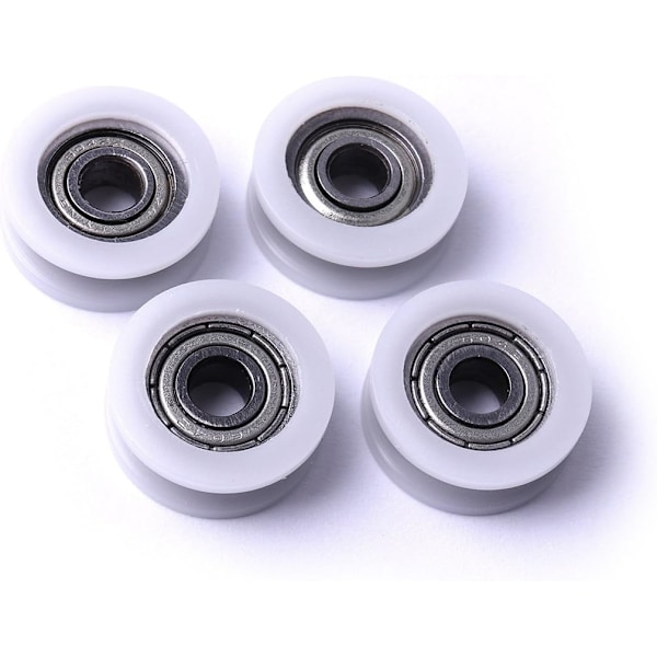 4 stk Runde Spor Nylon Ruller D