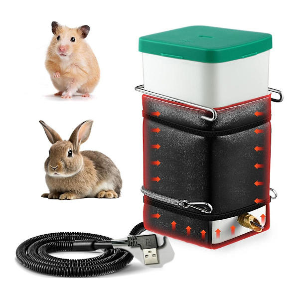Lämmitetty Kanin Vedenpullo, 32 Oz Tippuvaton Vedenpullo Kanille, Merisialle, Frettille, Linnuille