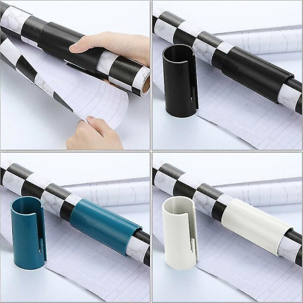 Presentpappersskärare Skärare Papper Glidande Skärverktyg Rullpappersskärare Verktyg Presentpappersskärare Blå Vit För dekoration Present Julpaket