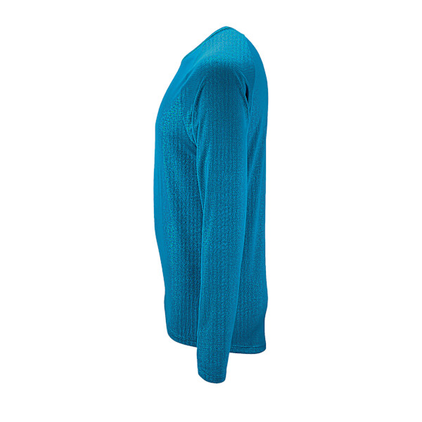 SOLS Herre Sporty Langærmet Funktionstrøje S Aqua Aqua Aqua S