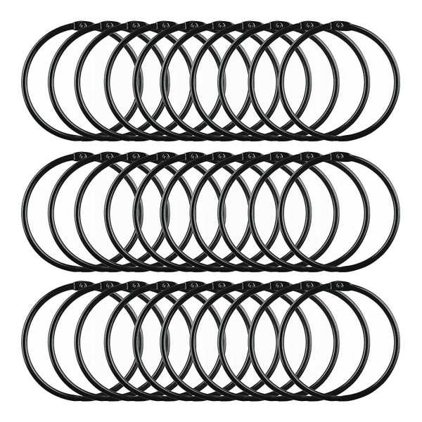30-pack duschdraperiringar, cirkulära duschdraperikrokar för badrum dekorativ rostfri metall