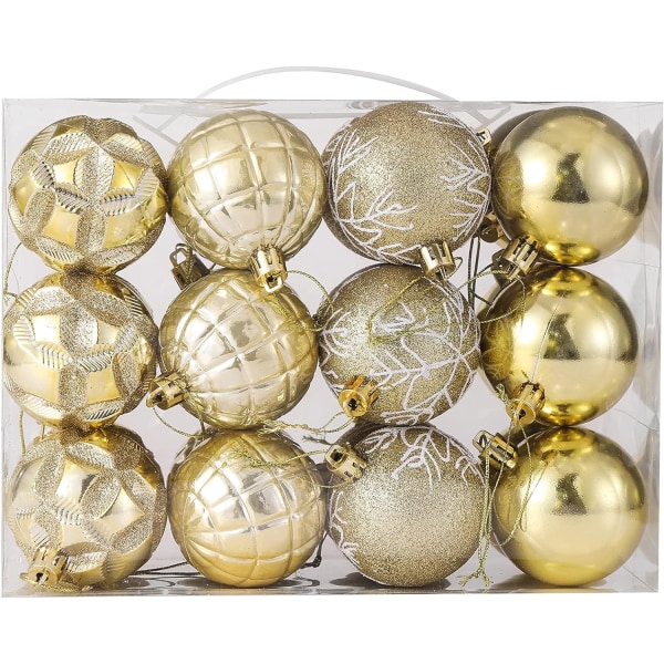 Christmas Balls Ornaments for Xmas Tree 24ct 2.36"/62mm