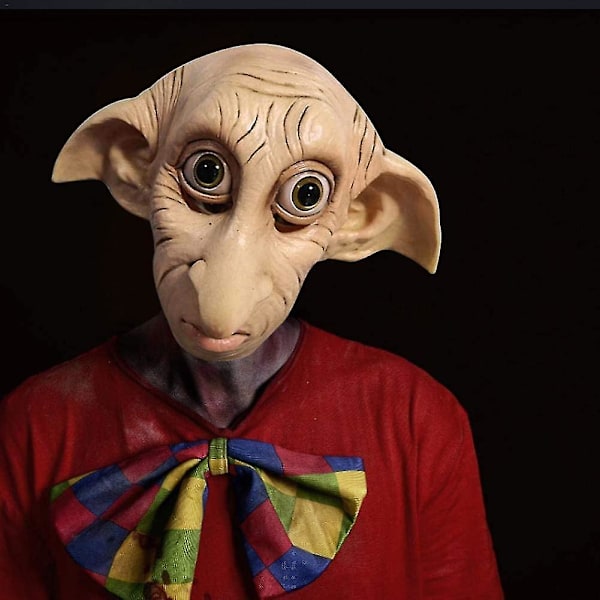 Kryc Voksen Dobby-maske, Halloween Cosplay-maske Elven Dverg Elf Latex-maske Fullt Hode Kostyme Rekvisitter Realistisk Maske For Karneval Maskerade Fest 1 stk