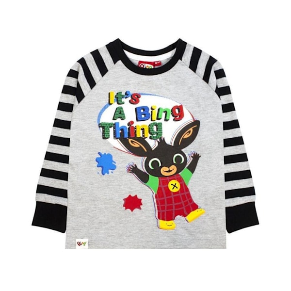 Bing Bunny Pojat Its A Bing Thing Pitkähihainen Pyjamasetti 4-5 Vuotta Harmaa/Musta 4-5 Years Grey/Black