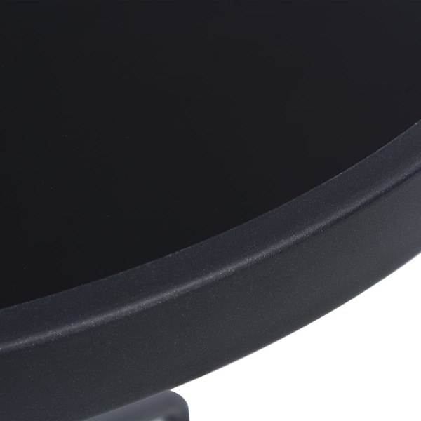 vidaXL Puutarhapöytä musta 80 cm teräs ja lasi black 11500