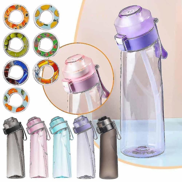 Vandsflaske med Air Fruit Duft Transparent Purple