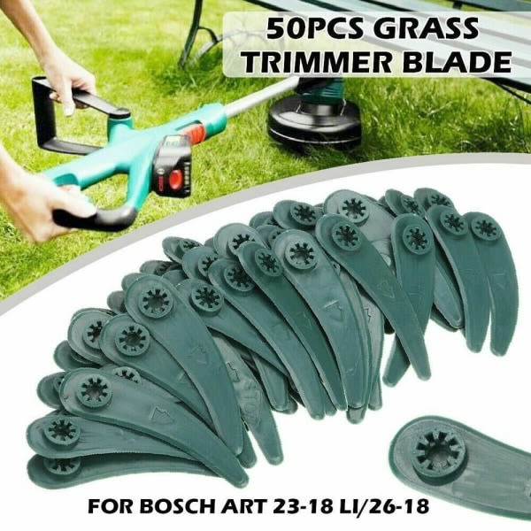 50 stk. Græs Klippere Plastblade Klippblad til Bosch Plæne