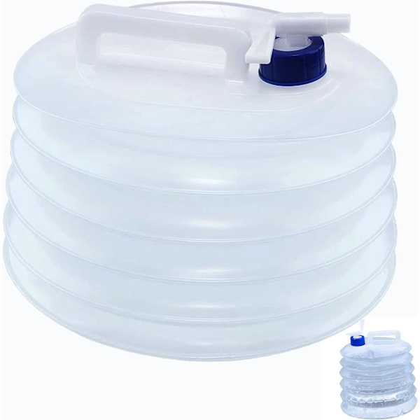 Hopfällbar Vannbeholder 5L 10L 15L, Bærbar & BPA-fri Vannbeholder Vannkanne Bøtter Oppbevaring for Campingvogner Camping Reise BBQ Reise Utendørsbruk 15L