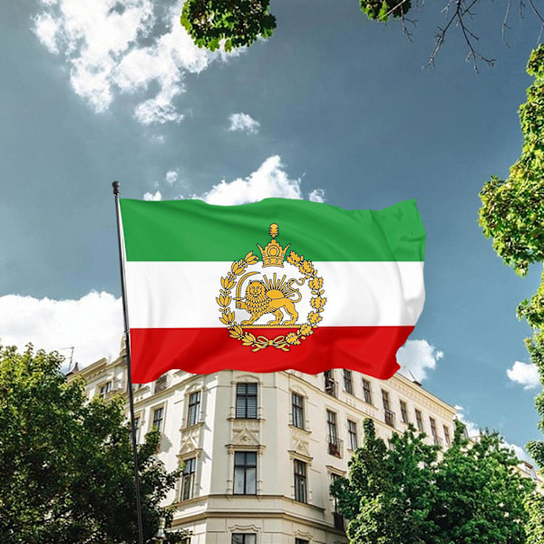 Persisk Iran Løve 90*150cm ærmeflag Persiske Iranske Flag Sha A One-size