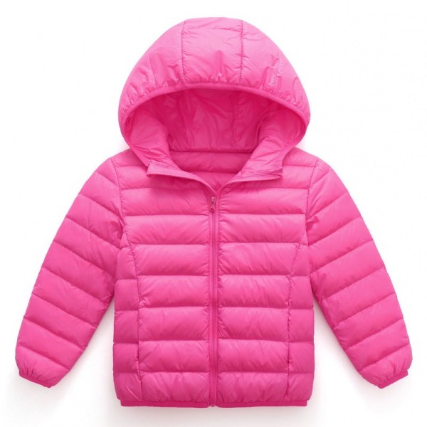 Children's white duck down jacket lightweight hooded short