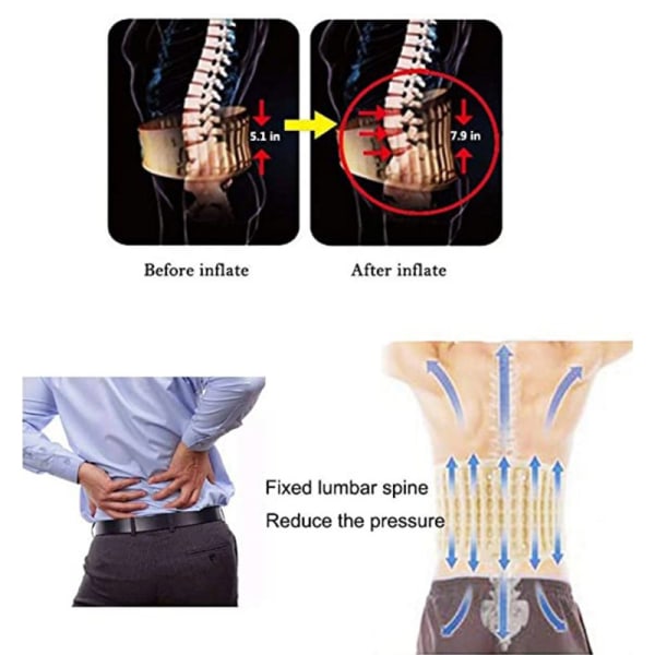 Lumbaalinen Spinal-Air Dekompression Selkävyö Air Traction Vyötärö