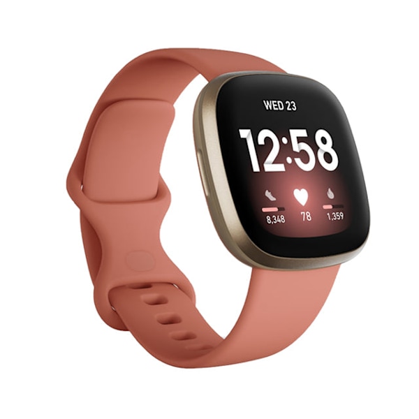 Farverigt armbånd Håndledsrem til Fitbit Versa 3 ur Blødt rem Correa til Fitbit Sense Versa3 urrem Tilbehør Beige S Beige