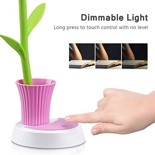 Barnelampe, LED-skrivebordslampe for barn, USB-oppladbar, dimbar