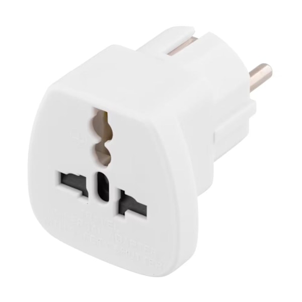 DELTACO Reseadapter, anslut UK/IT/SUI/FRA/USA-enheter till EU-uttag 200 white
