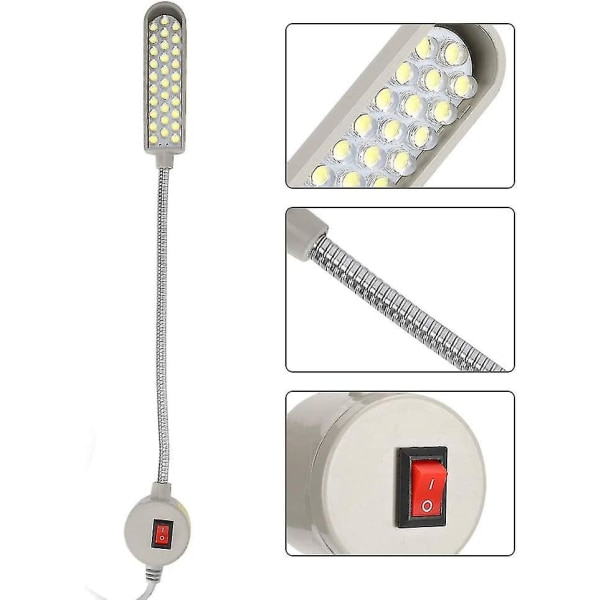 LED-symaskinslampa, energibesparande industriellt ögonskydd