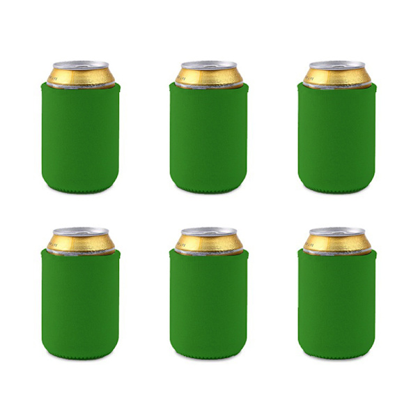 6 st Ölkylare/Hylsor Mjukisolerad Återanvändbar Hållare Green
