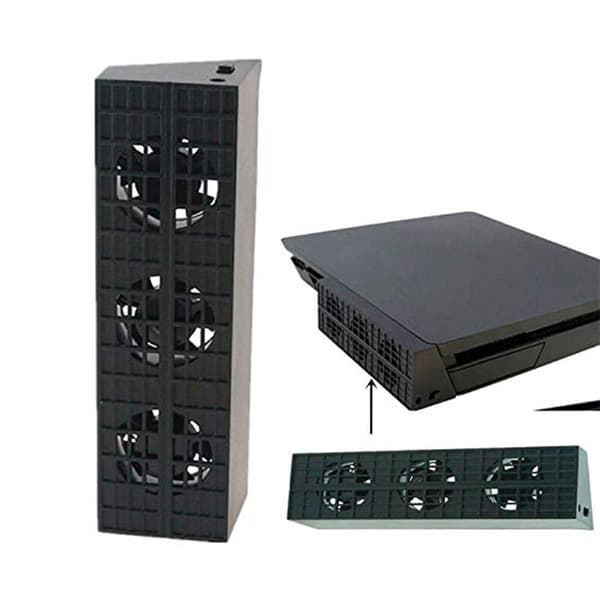 PS4 Slim Turbo Køleventilator Ekstern USB Køler, Automatisk Temperaturregulering