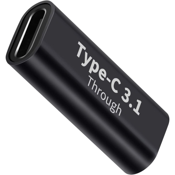 USB C hona till hona-adapter (2-pack), støtter hurtiglading og dataoverføring, hastighet på 10 GBps