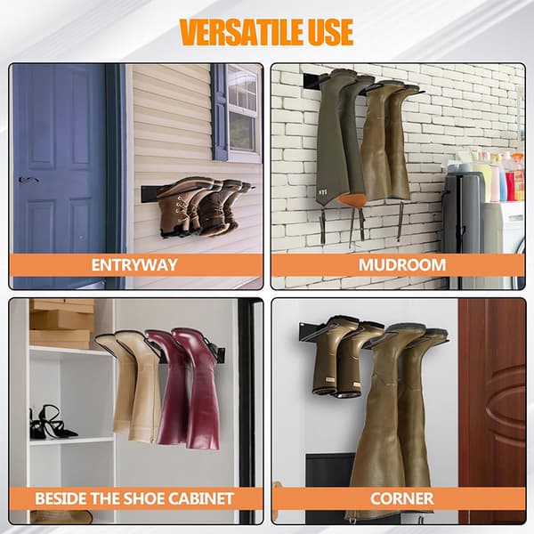 Wall Mounted Boot Rack, Heavy Duty Boot Rack, Metal Hanging Organizer-FA-