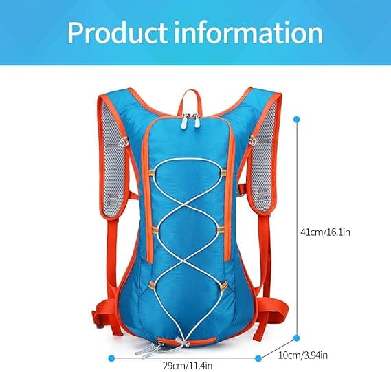 Small Cycling Backpack Waterproof Men's and Women's Sports Backpack Ski Backpack-FA- Blue
