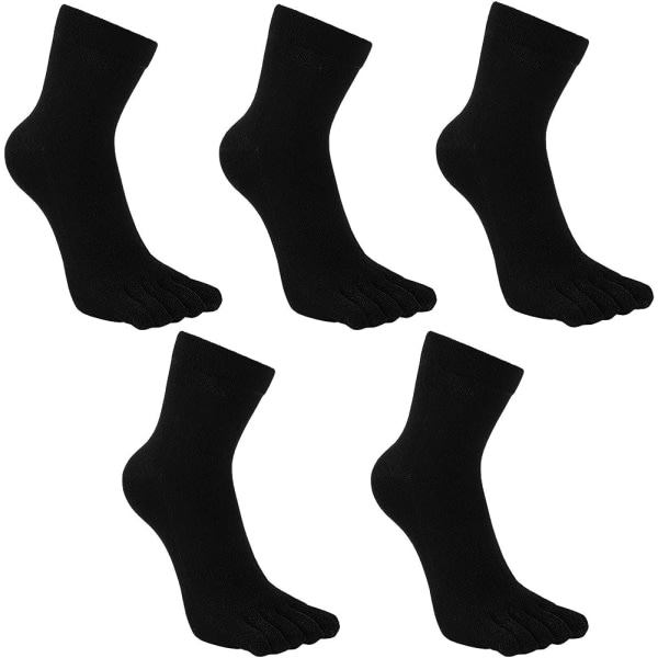 Mäns tåstrumpor Bomull Running Five Finger Crew Strumpor Bomull