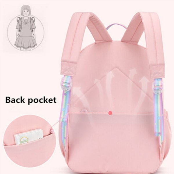 Vattentäta skolryggsäckar för barn Pink