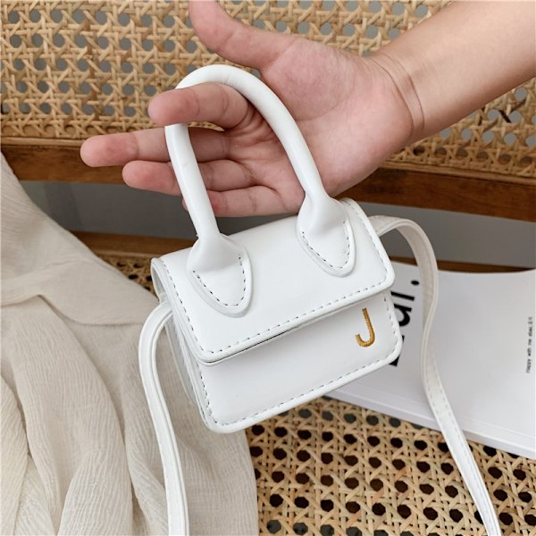 Perfekte børne- og håndtasker Mini Crossbody-taske og lille pige - Perfet White