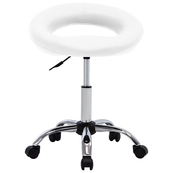 vidaXL Snurrestol Hvid Kunstlæder white 6550