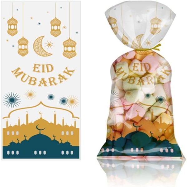 100 stycken Eid Mubarak festpåsar, Ramadan-tema
