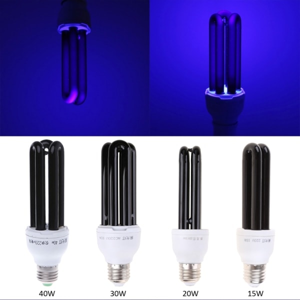 220V 30W E27 Ultraviolet sort lyspære UV myggedræbende lampe glødepærer