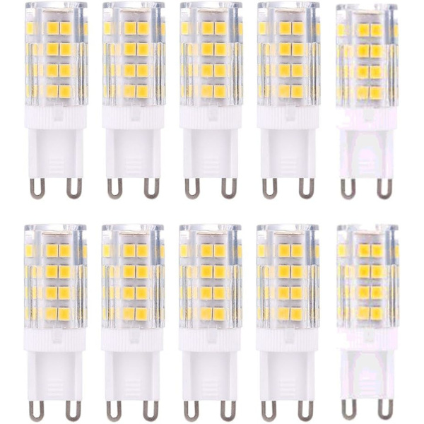 G9 LED-lampor, varmvit 3000K 5W G9 LED, 10-pack