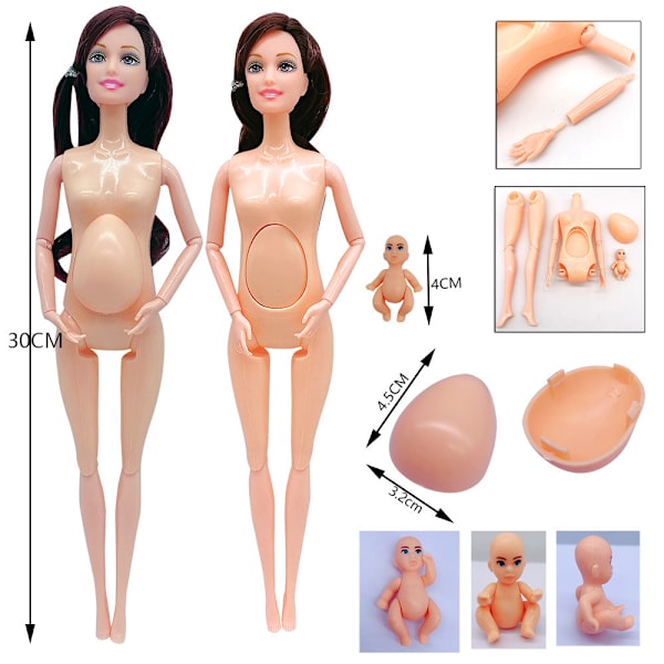 Barbie-nukke raskaus suuri vatsa perhe 6 henkilöä nukke suuri vatsa pr